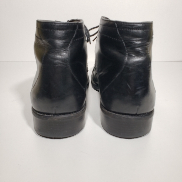 Johnston & Murphy black Leather Ankle boot SZ 12 - Picture 6 of 10